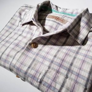 Tommy Baham Men's Button Down Purple & Blue Casual